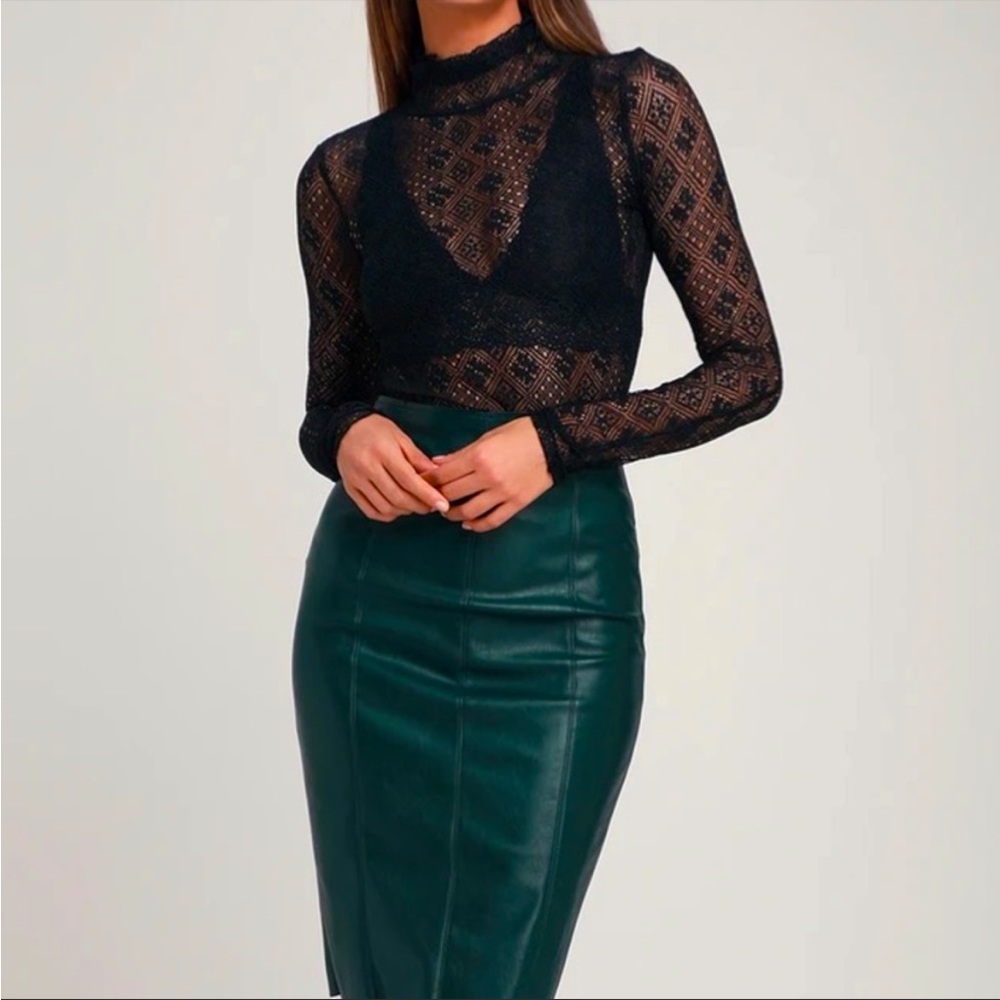 Free People Black Lace Blouse